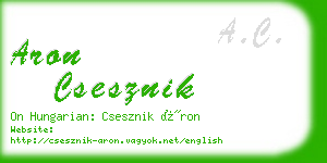 aron csesznik business card